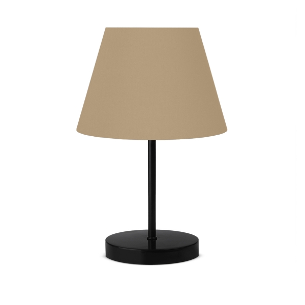 Homing Desert Beige Fabric Black Body Lampshade AYD-3159