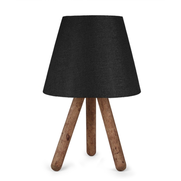 Homing Design Wooden Black Fabric Head Lampshade AYD-3168