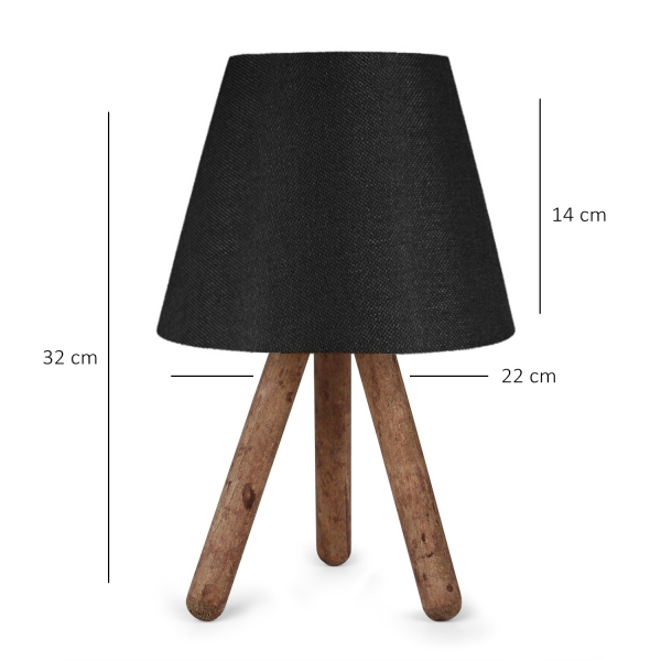 Homing Design Wooden Black Fabric Head Lampshade AYD-3168