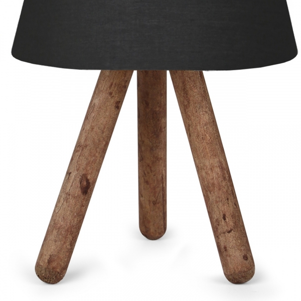Homing Design Wooden Anthracite Fabric Head Lampshade AYD-3169