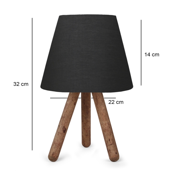 Homing Design Wooden Anthracite Fabric Head Lampshade AYD-3169