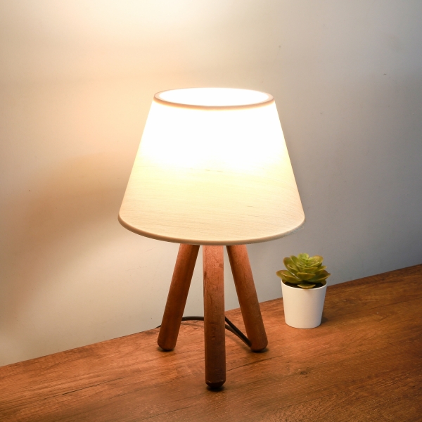 Homing Design Wooden Cream Fabric Head Lampshade AYD-3170