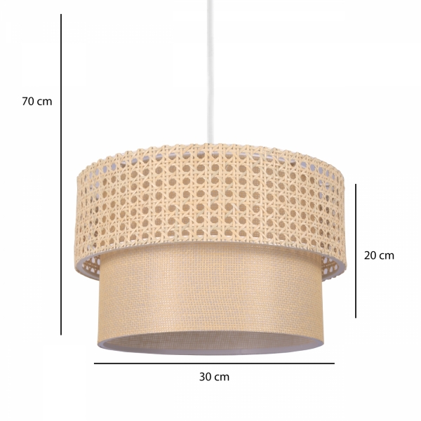 Homing Exclusive Rattan Knitted Design Pendant Lamp-Fabric Interior AYD-3181