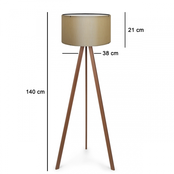 Homing Wooden Tripod Floor Lamp AYD-3190