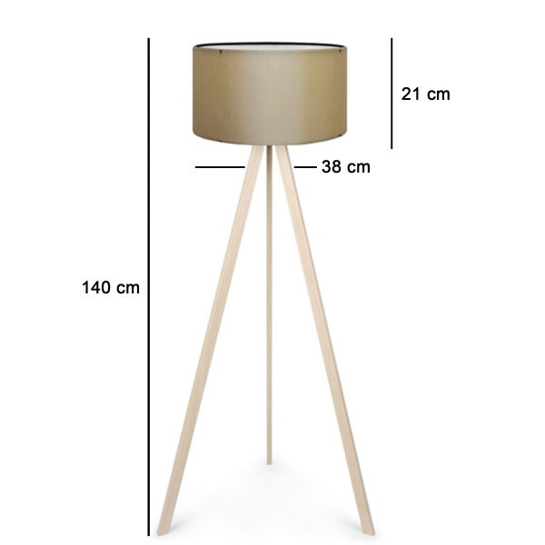 Homing Wooden Tripod Floor Lamp AYD-3191