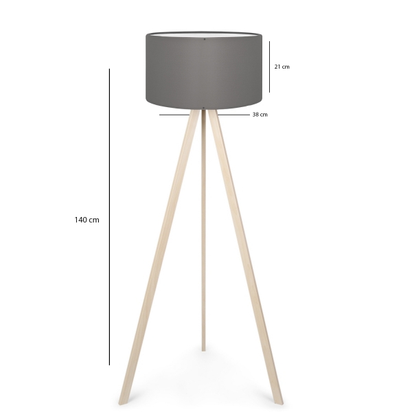 Homing Wooden Tripod Floor Lamp AYD-3193