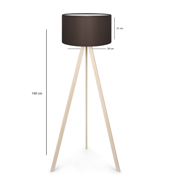 Homing Wooden Tripod Floor Lamp AYD-3195