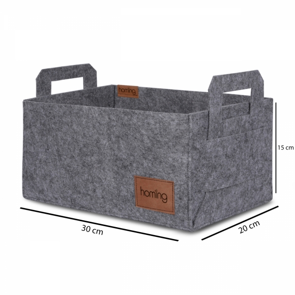 Homing Çok Amaçlı Keçe Organizer Sepet 30 cm x 20 cm 15 cm HMY-6259