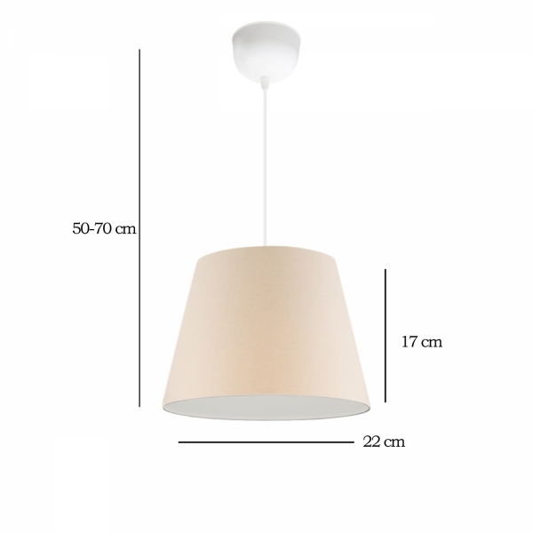 Homing Sofia Cream Fabric 22' Pendant AYD-3228