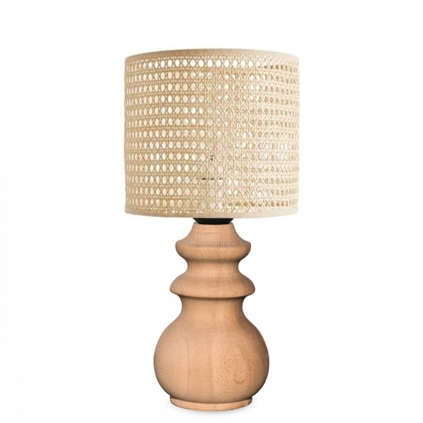 Homing Woody Wood Body Rattan Hazeran Lampshade AYD-3271