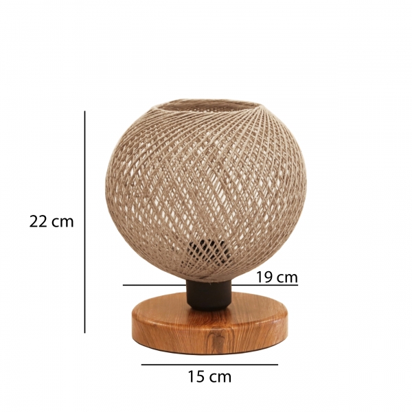 Homing Globe Jute Thread Wood Based Lampshade AYD-3301