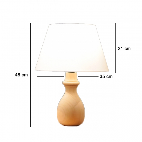 Homing Lora Natural Series Wooden Lampshade Cream AYD-3302