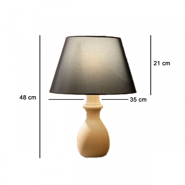 Homing Lora Natural Series Wooden Lampshade Black AYD-3303