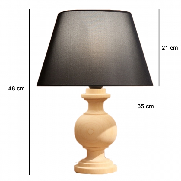 Homing Life Series Natural Wooden Lampshade Black AYD-3306