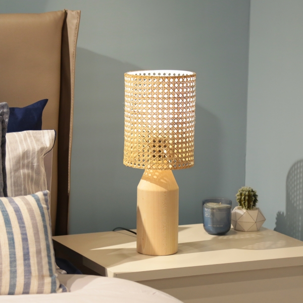 Homing Soho Natural Wood Hazeran Rattan Lampshade AYD-3308