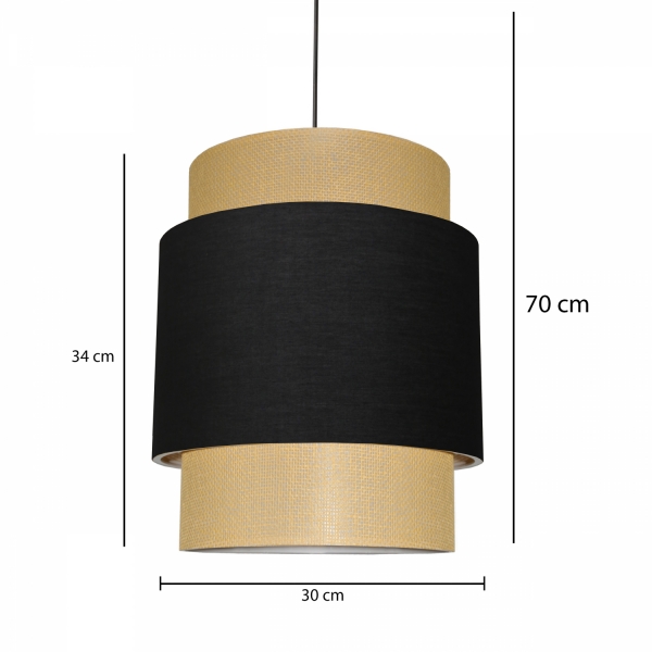 Homing Exclusive Knitted Fabric Black Pendant AYD-3314