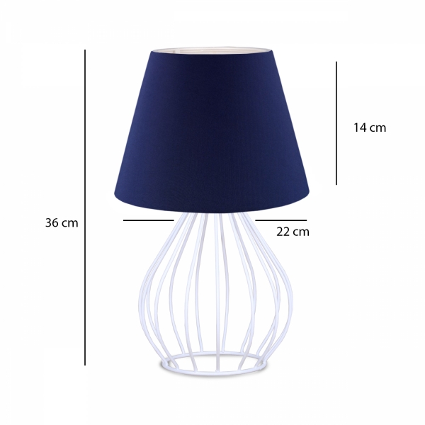 Homing Marine Series Navy Blue Fabric Metal Wire Lampshade AYD-3333