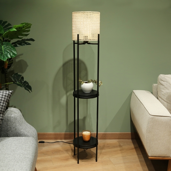 Homing Sohen Hazeran Rattan Exclusive Floor Lamp AYD-3335