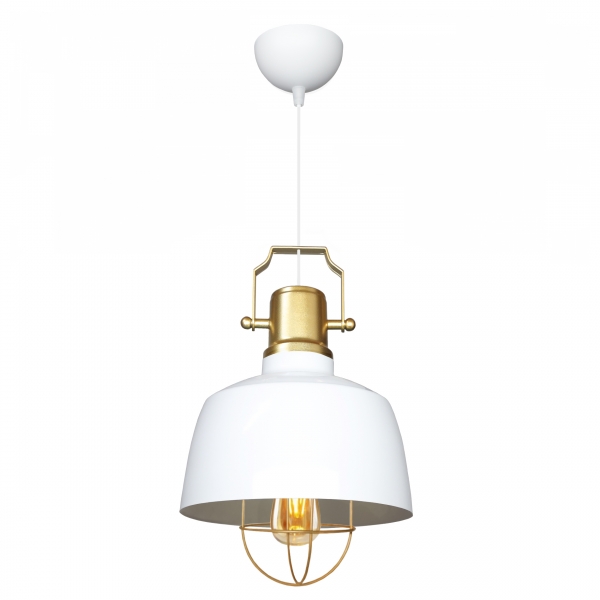 Homing Retro White Gold Detailed Cage Pendant Lamp No: 3 AYD-3340