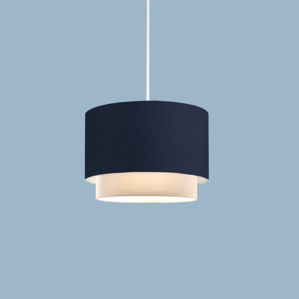 Homing Home Navy Blue Fabric Pasta Pendant Lamp AYD-3349