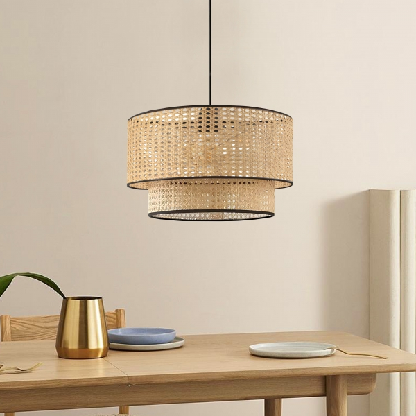 Homing Hazeran Rattan 2 Tier Pendant Lamp AYD-3352