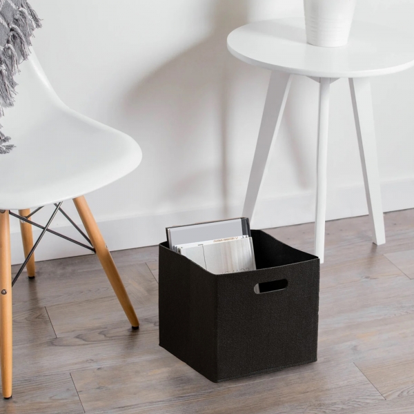 Homing Black Multi-Purpose Felt Organizer Cabinet Organizer Basket // 24x24 cm HMY-6368