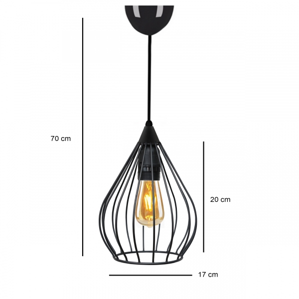 Homing Metal Wire Black Mini Pendant Lamp AYD-3371