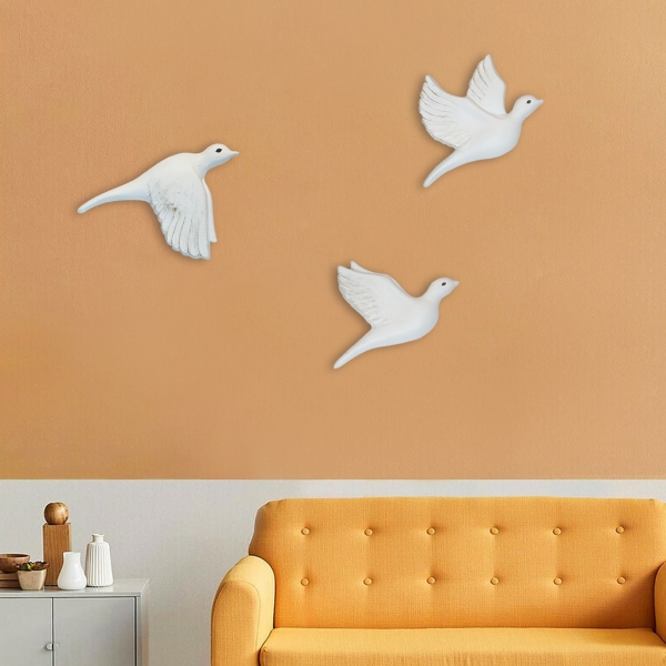 Homing Decorative Wall Object 3 Pieces Flying Birds HMY-6374