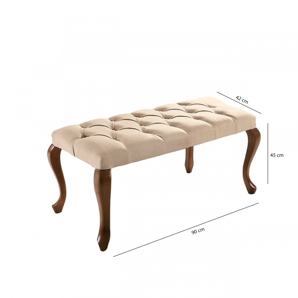 Homing Zenit Foot Bench Cream Quilted SEH-4603