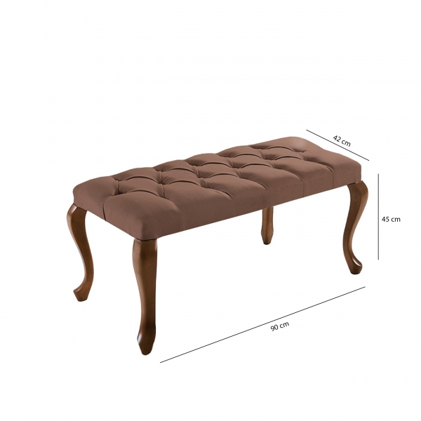 Homing Zenit Foot Bench Brown Quilted SEH-4601