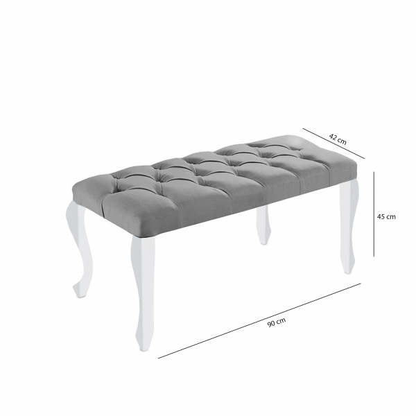 Homing Zenit Foot Bench Grey Quilted SEH-4602