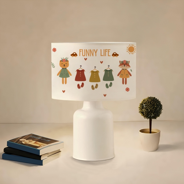 Homing Funny Life Fabric Lampshade AYD-3380