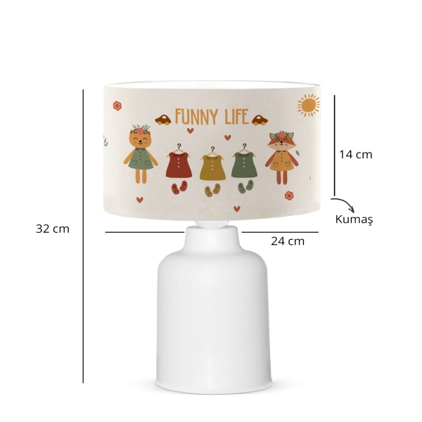 Homing Funny Life Fabric Lampshade AYD-3380