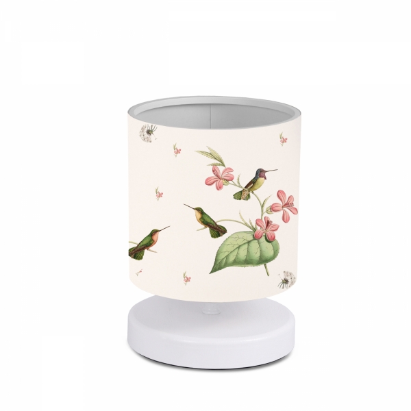 Homing White Body Mini Lampshade Bird Pattern Fabric AYD-3382