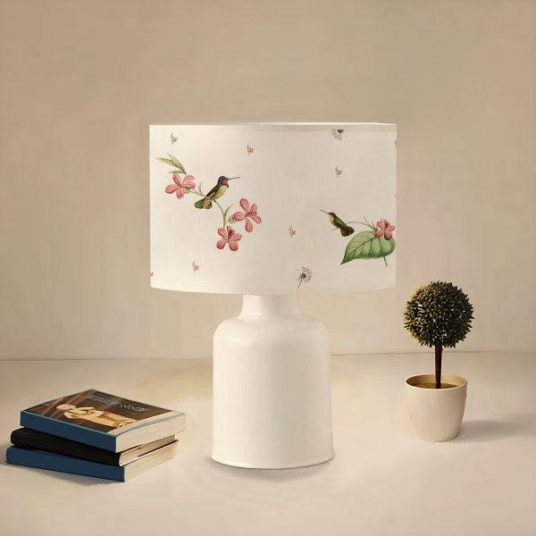 Homing Bird Patterned Fabric Head Lampshade AYD-3383