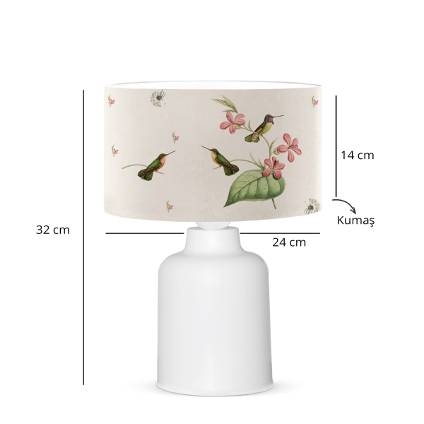 Homing Bird Patterned Fabric Head Lampshade AYD-3383