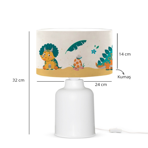 Homing Dinosaur Patterned Fabric Head Lampshade AYD-3388