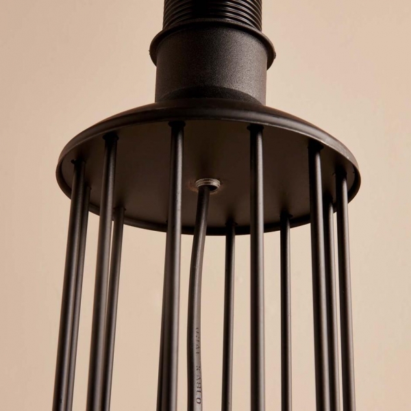 Homing Genova Black Conical Headed Metal Leg Floor Lamp AYD-3491