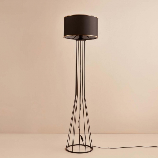 Homing Versa Black Metal Leg Floor Lamp AYD-3499