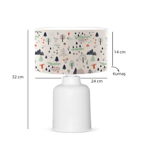 Homing Fabric Printed Nature Patterned Kids Room Lampshade AYD-3505