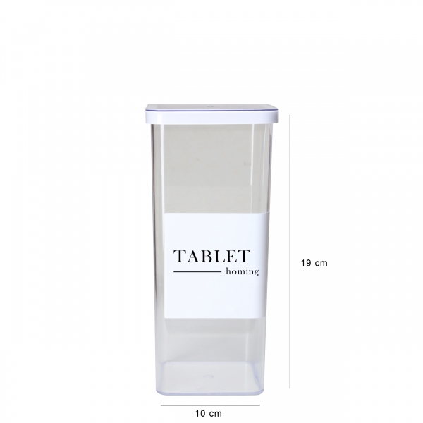 Homing Transparent Small Size Covered Dish Tablet Storage Container HMY-6381