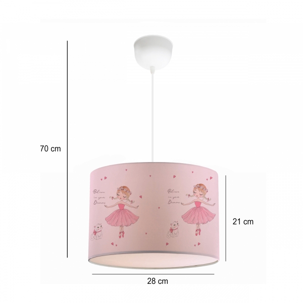 Homing Kids Fabric Printed Children's Room Pendant Lamp 28 cm AYD-3526