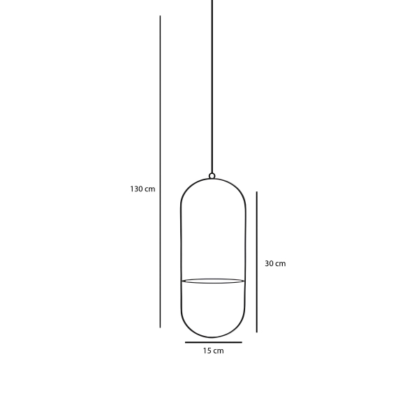 Homing Modern Tasarım Askılı Tekli Çiçeklik Saksılık  SEH-4609