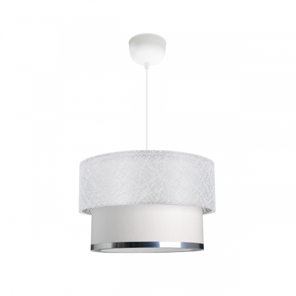 Homing White Lacy Chrome Eameted Cake Pendant Lamp AYD-3567