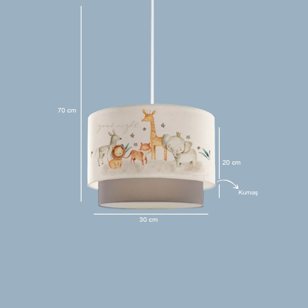 Homing Kids Fabric Printed Cake Pendant Lamp AYD-3623