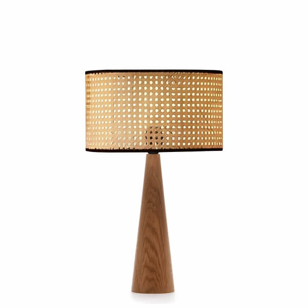 Homing Lucca Wood Hazeran Rattan Lampshade AYD-3571