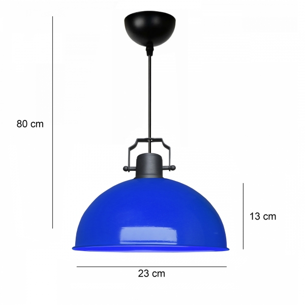 Homing Swiss Retro Blue Metal Single Pendant AYD-3577