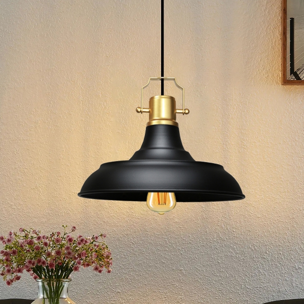 Homing Retro Gold Top Detailed Metal Pendant AYD-3631