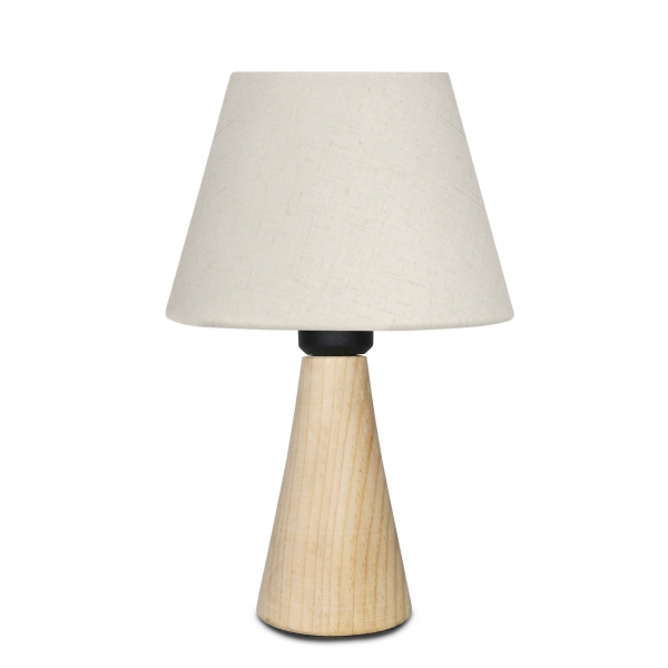 Homing Toddy Natural Wooden Leg With Marble Head Lampshade AYD-3644