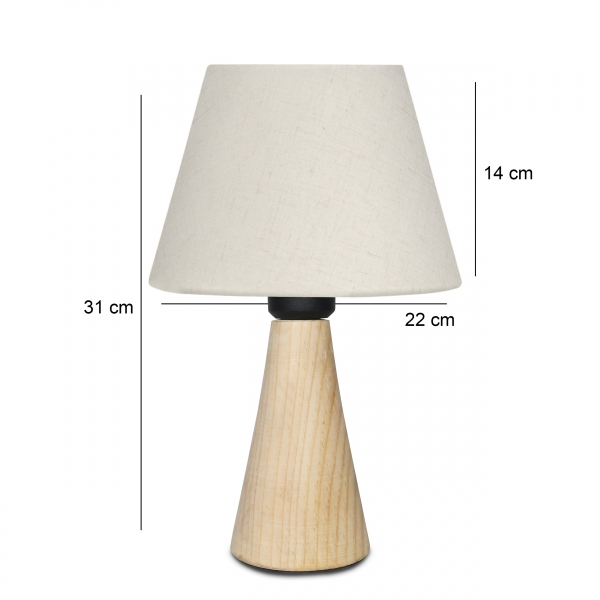 Homing Toddy Natural Wooden Leg With Marble Head Lampshade AYD-3644